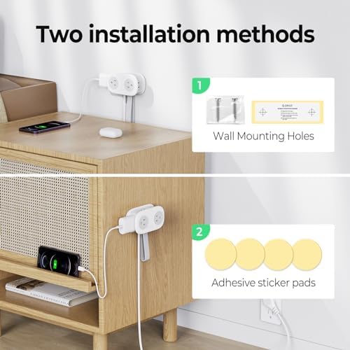 Compact Travel Power Strip by ORICO – 4 AC Outlets & 3 USB Ports (1 USB-C) with 4 FT Flexible Cord – Cruise Approved Portable Charging Station for Hotels and Adventure Trips – Ultimate Solution for Modern Travelers