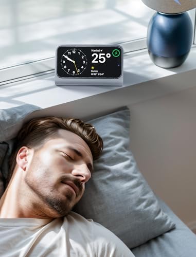 TOPGO Mag Safe Compatible i Phone 16/15 Pro Max Charging Dock – Stylish Bedside Stand with Alarm Clock Functionality, Fast Wireless Charging, Adjustable Viewing Angle, and Built-in Cable Management for a Clutter-Free Nightstand Experience