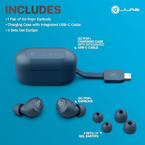 JLab Go Air Pop True Wireless Bluetooth Earbuds – Teal | IPX4 Sweat-Resistant for Active Lifestyles | Dual Connect Technology for Independent Listening | Bluetooth 5 for Effortless Pairing | Customizable Audio with 3 EQ Settings: Signature, Balanced, Bass Boost | Ultimate Comfort & Durability for On-the-Go Enthusiasts