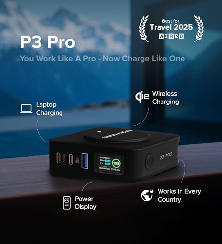 Infina Core P3 8000 m Ah Portable Power Bank: Ultra-Fast 18 W USB-C Charger with 4-in-1 Functionality, Qi Wireless Compatibility, and Travel-Ready Foldable Plug for Effortless Device Charging on the Go