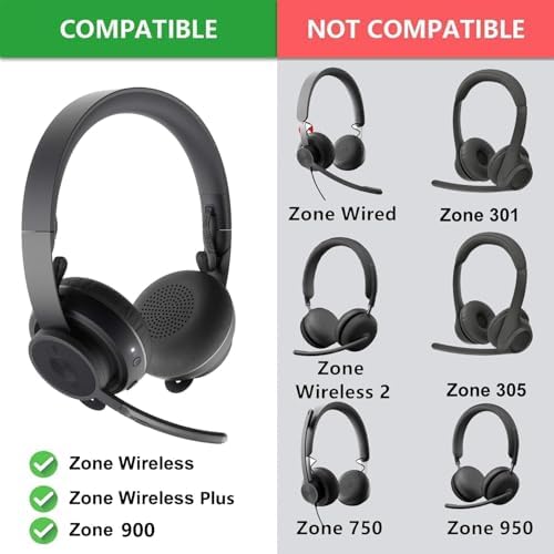 Transform Your Listening Journey with defean Premium Ear Pads for Logitech Zone Wireless, Zone Wireless Plus & Zone 900 Headsets – Ultimate Comfort, Durability, and Sound Isolation for Extended Use, Effortless Installation & Enhanced Acoustic Experience