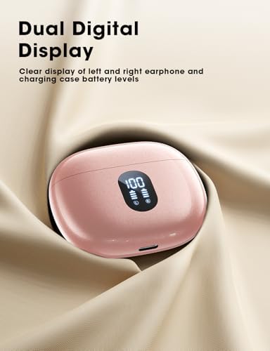 Elevate Your Audio Experience with ZZU 2025 Wireless Earbuds – Superior Big Bass Sound, Ultra-Lightweight Bluetooth Design, Extended 48-Hour Battery Life, IPX7 Waterproof for Active Lifestyles, AI-Enhanced Hands-Free Calling, Seamless Compatibility with i Phone & Android Devices for Music Lovers and Professionals