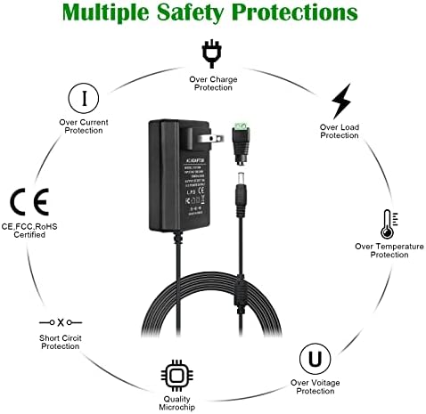 Le Tao Xing 12 V 4 A Power Supply Adapter – Reliable AC to DC Charger for LED Strip Lights & CCTV Systems | High-Efficiency 48 W Output with 5.5 mm x 2.5 mm Connector for Universal Compatibility and Rapid Power Delivery