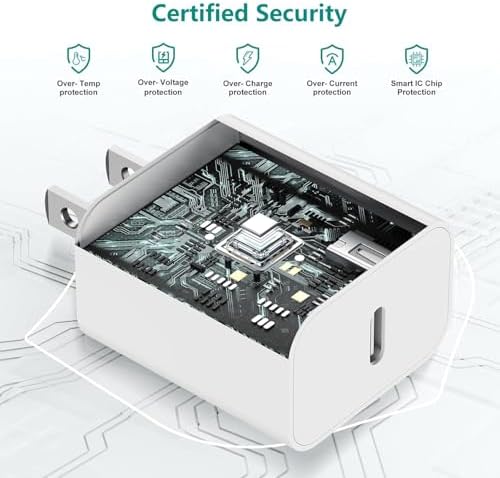 Elevate Your Charging Game with the i Phone 16 Charger Set: 6 ft Type C to C Cable & 3 USB-C Fast Charging Blocks for i Phone 16 Pro Max, 16, 15, 15 Plus, Air Pods Max 2 (2024) & Air Pods Pro 2 nd Gen – Maximum Speed & Compatibility for Effortless Power Anytime, Anywhere