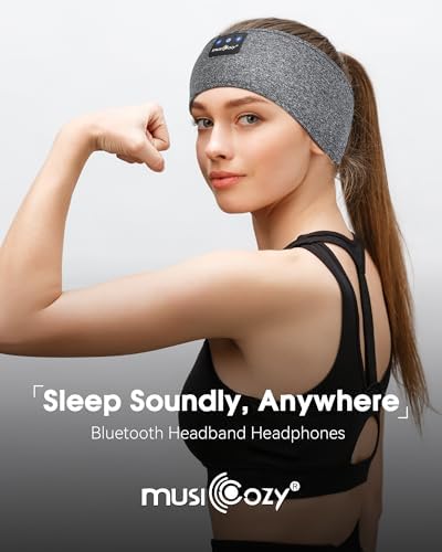 MUSICOZY Bluetooth 5.4 Sleep Headband Headphones – Ultimate Wireless Comfort for Sleep, Workouts, and Travel – The Perfect Gift for Active Lifestyles with Rapid Pairing and Sweatproof Design