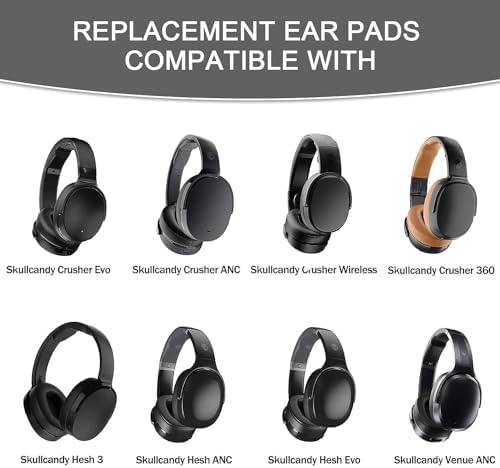 Ultimate Cooling Gel Ear Pad Replacement for Skullcandy Venue Wireless ANC, Crusher Series & Hesh ANC – Superior Comfort Headphone Cushions for Enhanced Noise Isolation & Immersive Audio Experience – Essential Accessories for Audiophiles and Music Lovers