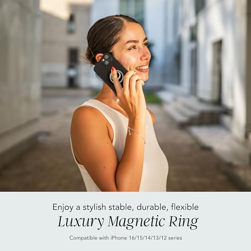 Cocomii Eco-Friendly 360° Magnetic Phone Ring Holder – Ultimate Grip and Kickstand for Mag Safe i Phones, Compatible with 16 Pro Max, 15, 14, 13, 12, Plus, Mini – Stylish Black Design for Enhanced Versatility and Secure Use