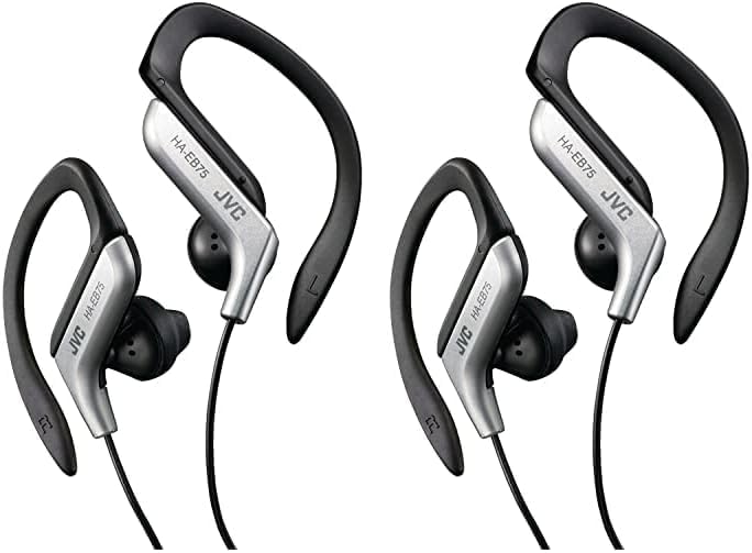 JVC HAEB75 P Sports Clip Headphones in Pink – Premium Wired Earbuds for Active Lifestyles with Enhanced Sound Quality and Secure Fit, Ideal for Running, Gym, and Outdoor Activities