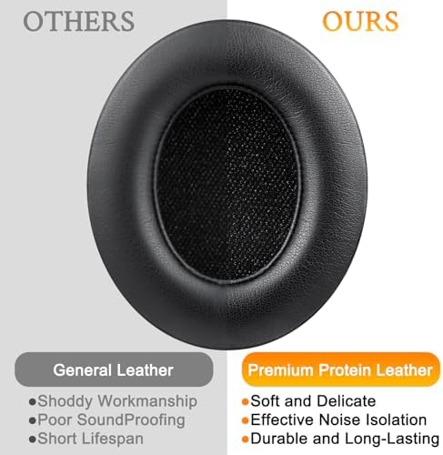 Transform Your Beats Studio Listening with Solo WIT Premium Replacement Ear Pads – Luxurious Soft Protein Leather Cushions Featuring Noise Isolation Memory Foam for Ultimate Comfort and Superior Sound Quality, Vibrant Orange Design for Enhanced Style with Studio 2 & 3 Headphones