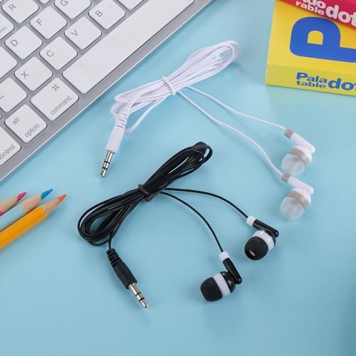 Bulk 60-Pack Colorful Student Earbud Headphones – Classroom & Library Essential, Individually Bagged for Easy Distribution – Lightweight, Durable, and Universally Compatible – Transform Learning with Engaging Audio Experiences