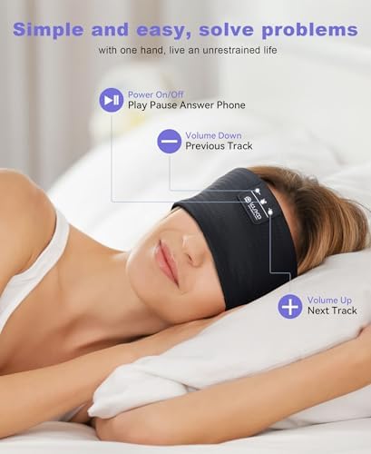 Ultimate Bluetooth 5.4 Sleep Headband Headphones – Designed for Side Sleepers, Unmatched Comfort for Active Lifestyles, Superior Sound Quality, Ergonomic Fit for Enhanced Relaxation, Ideal Tech Gift for Music and Podcast Enthusiasts