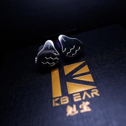 KBEAR KB02 Vibrant Resin Bone Conduction Earbuds – High-Performance In-Ear Monitors for Musicians, Ergonomically Designed with Dynamic Driver Technology, 2 Pin 4 N OFC Cable, and 3.5 mm Compatibility for Superior Sound Clarity and Extended Comfort