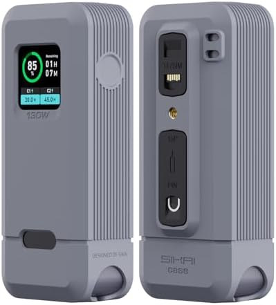 Premium Silicone Protective Case for Anker Prime 12,000 m Ah 130 W Power Bank – Lightweight Dustproof Design with 1/4-inch Mounting Hole and TF/SM Card Storage – Optimal Portability for Daily Use and Camera Charging – Snug Fit for Unobstructed Display and Easy Cleaning – Essential Accessory for On-the-Go Power Solutions