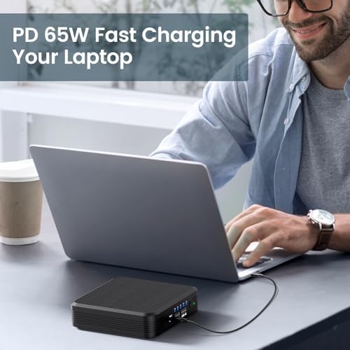 High-Power 100 W Portable Laptop Power Bank with 20000 m Ah Capacity & 65 W PD USB-C Charger – Ideal External Battery Solution for Mac Books, Notebooks & Travel Needs – Stay Charged Anywhere, Anytime