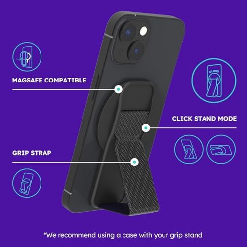 Elevate Your Mobile Experience with the CLCKR Mag Safe 3-in-1 Phone Grip – Lilac – Innovative Grip, Kickstand & Finger Loop Technology for i Phone 16/15/14/13/12, Galaxy S25/S24/S23/S22, and Pixel Devices – Stylish & Durable Accessory for Effortless Compatibility – Ultimate Convenience & Hands-Free Usability for Everyday Adventures – Enhance Your Smartphone’s Functionality Today!