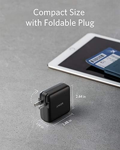 Anker Power Port III Duo 40 W USB-C Fast Charger – Dual-Port, Foldable Travel Charger with Power IQ 3.0 for i Phone 15 Series, Galaxy, Pixel, i Pad & More – Optimal Charging Speed & Enhanced Device Compatibility