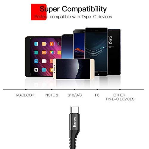 Baseus Retractable Coiled USB Type C Charging Cables – 2-Pack Durable 3.3 ft Design with 100 W Fast Charge Capability, Ideal for i Phone 15, Galaxy S24/S23, and More – Tangle-Free Nylon Braided Structure for Efficient On-the-Go Power Solutions