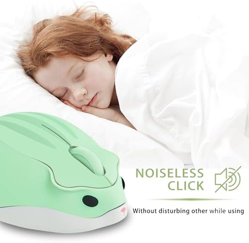 Whimsical Wireless Hamster-Shaped Mouse for Laptops and PCs – Silent 3-Button Ergonomic Design with Random Color Cable Clip – Perfect Portable Accessory for Animal Lovers and Productivity Seekers