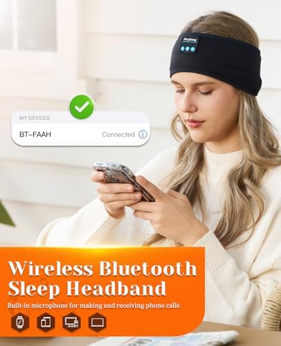 Ultimate Bluetooth Sleep Headphones with Adaptive Headband – Wireless Earbuds for Supreme Comfort & High-Definition Sound Quality – Perfect for Yoga, Fitness, and Serene Sleep – Thoughtful Gift Choice for Any Occasion, Effortless Connectivity & Multifunctional Design