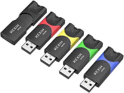 KEXIN 64 GB USB 3.0 Flash Drive 10-Pack – High-Speed, Reliable Data Storage for Photos, Videos & Files – Versatile Portable Memory Sticks Compatible with PCs, Laptops & Consoles – Perfect for Professionals & Students