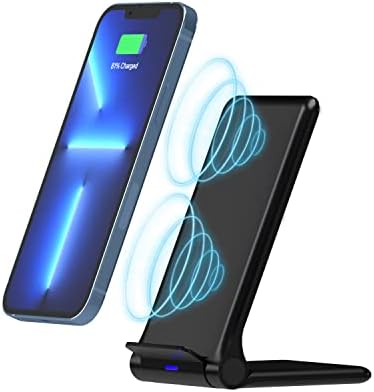 Sleek 15 W Fast Wireless Charging Stand for i Phone 15 Series – Qi-Certified Adjustable Holder Offering Rapid Power Boosts, Non-Slip Grip, and Elegant Black Finish for Effortless Desk or Table Charging – Compatible with i Phone 12 to 15 Pro Max Models – Upgrade Your Charging Setup with Style and Performance