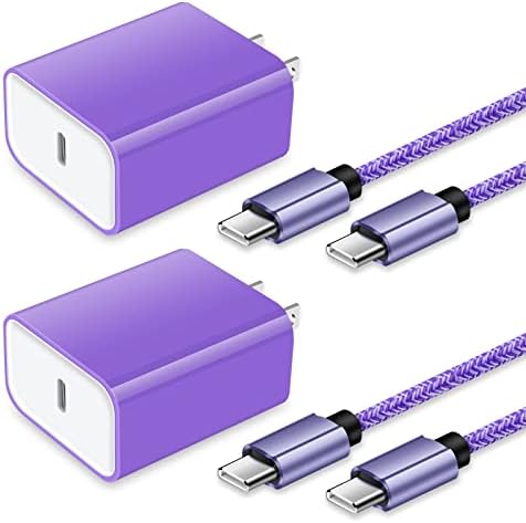 20 W USB C Fast Charger with 6 ft USB C to C Cable – Rapid Charging Solution for Samsung Galaxy S25 Ultra, S24 FE, Pixel 9, and More – Compact, Durable, and Travel-Friendly Charger to Power Your Android Devices Efficiently