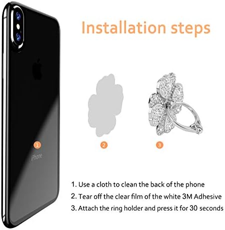 Blingy Heart-Shaped Phone Finger Ring Holder – 360° Rotatable Zinc Alloy Kickstand with Crystals for Secure Grip and Enhanced Style – Washable & Removable Smartphone Accessory for All Devices in Rose Gold