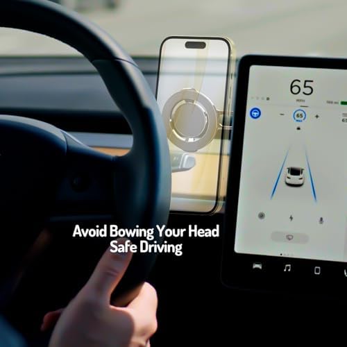 Mag-Safe 360° Rotating Car Phone Holder – Adjustable Magnetic Mount for i Phone 15/14/13/12 & All Smartphones – Durable Aluminum Alloy Design for Safe Navigation and Easy Access While Driving