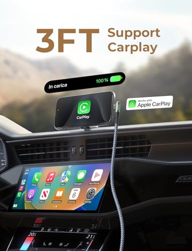 AINOPE Right Angle USB C Cable – 2-Pack (10 ft + 10 ft) Fast Charging 3.1 A Nylon Braided Charger for Enhanced Device Compatibility, Ideal for Gaming and Multitasking, Durable Black Design