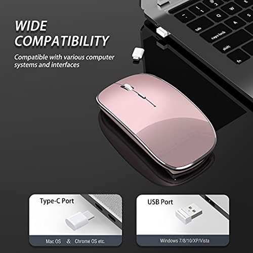 Elevate Your Computing Experience with the Q23 S Black Wireless Mouse – Rechargeable, Dual Mode USB-A & Type-C, Silent Operation, and 3 Adjustable DPI for Ultimate Precision and Versatility Across Laptops, Macs, PCs, and Android Devices