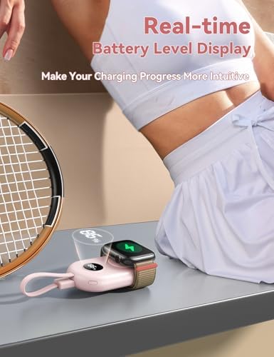 JOYROOM 2500 m Ah Magnetic Power Bank for Apple Watch – Ultra-Compact Travel Charger with Fast Charging for Series 9/8/7/6/SE/5/4/3/2/Nike/Ultra/Ultra 2 – Perfect On-the-Go Solution for Active Users and Adventurers