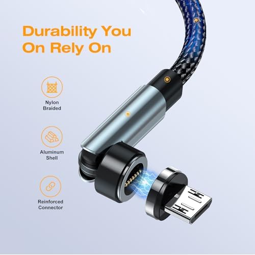 Transform Your Charging Routine with the 7-Pin Magnetic USB C Cable – Ultra-Fast 3 A Phone Charger Featuring 360° Rotating Connector for Effortless Use, Compatibility with Android & i OS Devices, and Durable Construction for Everyday Reliability – Includes Two Versatile Cables for Home and Travel Convenience