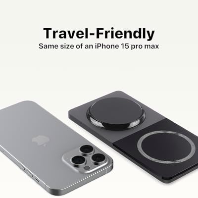 Innovative 2-in-1 Wireless Charging Station for i Phone & Air Pods – Foldable Mag Safe Charger Stand for i Phone 12-16 & Air Pods, Portable Design, Enhanced Magnetic Alignment for Fast Charging, Sleek & Space-Saving Solution for Home & Office Use
