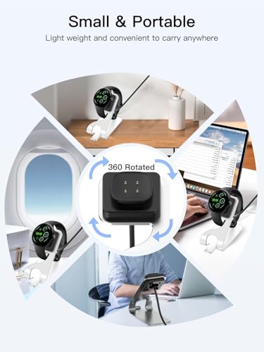 Sleek Silver Magnetic Charging Dock for Google Pixel Watch 3 & 2 | Rapid Anti-Slip Power Station with Premium USB Cable | Ultimate Smartwatch Charging Solution for Home & Office Efficiency