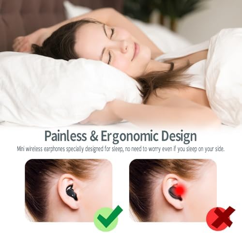 Transform Your Sleep with Damipow L29 Wireless Earbuds – Bluetooth 5.3 Noise Cancelling Headphones Designed for Side Sleepers, Ultra-Lightweight, and Soft for Maximum Comfort During Rest, Meditation, and Fitness – Experience Unmatched Relaxation with Seamless Connectivity and Superior Sound Quality