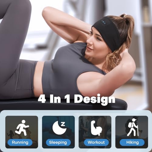 Revolutionary Bluetooth Sleep Headphones Headband for Ultimate Comfort – 14-Hour Wireless Playtime with Superior HD Stereo Sound for Side Sleepers and Active Lifestyles – Stylish Olive Design, Ideal for Yoga, Running, and Relaxation – Perfect Gift Choice for Men, Women, and Teens