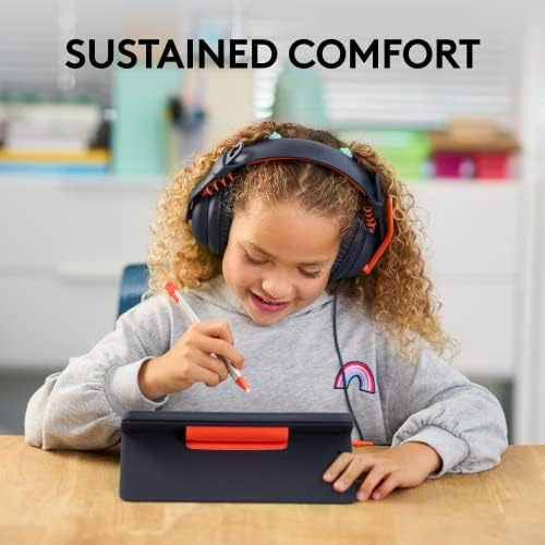 Logitech Zone Learn Wired Headset for Kids – Comfort Meets Innovation with Multi-Device Connectivity for Enhanced Learning Engagement – Premium Microphone and Versatile Connectivity (3.5 mm AUX & USB-C) for Seamless Compatibility Across Windows, mac OS, i Pad OS, Android, and More! Enjoy Exceptional Audio Clarity and Adjustable Fit, Perfect for Long Study Sessions and Classroom Use – Durable Design with Replaceable Accessories for Longevity and Easy Maintenance – Elevate Your Child’s Educational Experience with Headphones Specifically Designed for Young Learners!