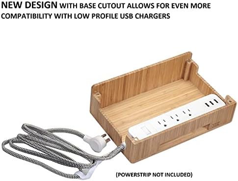 Eco-Friendly Bamboo Multi-Device Charging Station with 6-USB Hub – Universal Organizer for Smartphones, Tablets, and Laptops – Fast Charging Power Supply for a Clutter-Free Workspace