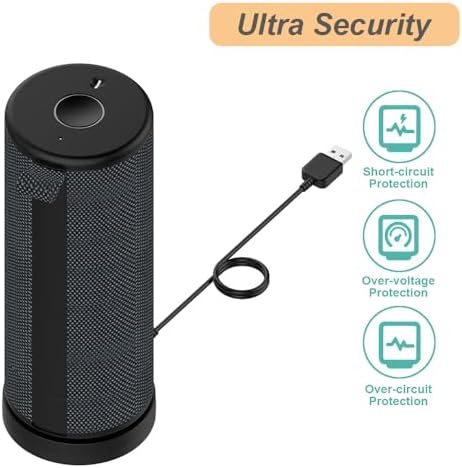 Ultimate Ears Premium Charging Station for Boom 3, Megaboom 3, Blast & Megablast – Fast Power Dock with 5.5 ft USB Cable for Seamless Charging and Stylish Organization – Durable Cradle for Enhanced Speaker Performance and Travel Convenience
