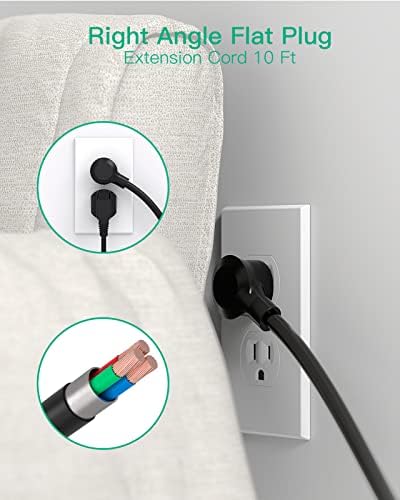 MIFASOPOWER Surge Protector Power Strip – 8 Wide Outlet Charging Station with 4 USB Ports (Including USB-C) and 5 FT Heavy-Duty Extension Cord – Space-Saving Flat Plug Design for Home, Dorm, or Office – Overload Protection & Wall-Mountable Convenience