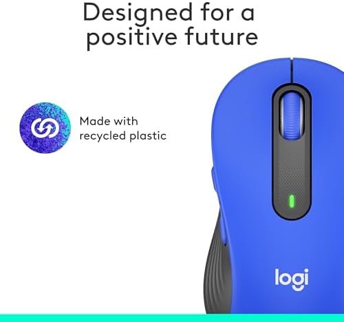 Logitech Signature M650 L Wireless Mouse for Large Hands – Ergonomic Comfort, 2-Year Battery Life, Silent Click Technology, Customizable Functions, Bluetooth Compatible with PC/Mac/Chromebook – Elegant Off White Finish for Professional & Casual Use