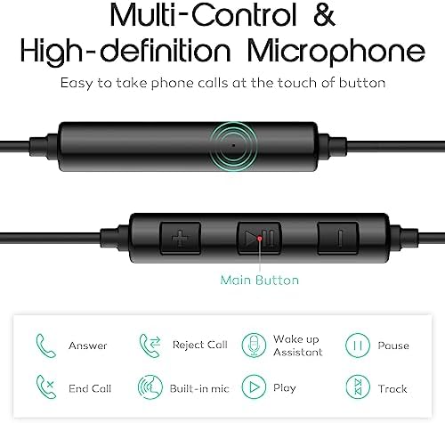 PALOVUE Magnetic USB C Earbuds with Microphone – Universal Compatibility for Galaxy S23, i Phone 15, Google Pixel 7 & More – Enhanced Sound Quality, Noise Isolation, and Ergonomic Comfort for Music & Calls
