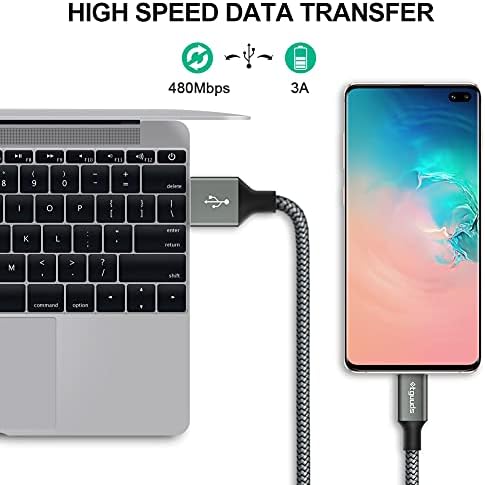 15 ft Braided USB C Cable 2-Pack | etguuds Fast Charging Cord for Samsung Galaxy Note, S Series, LG, Pixel, Moto | Durable, Tangle-Free Design for Ultimate Compatibility and Quick Power-Up Solutions