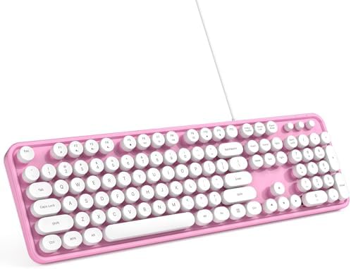 Illuminate Your Workspace with the Large Print Backlit Keyboard – Ergonomic USB Wired Multimedia Keyboard with Rainbow LED Lighting for Enhanced Comfort and Visibility on Windows PCs & Laptops