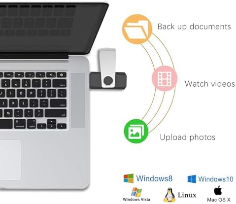 KEXIN 10 Pack 8 GB Swivel USB Flash Drives – Versatile Portable Storage with LED Indicator for Effortless Data Transfer and Enhanced Device Compatibility