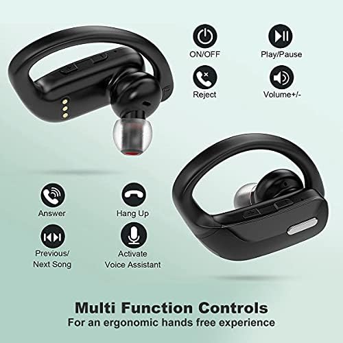 Premium Bluetooth 5.0 Sport Earbuds – Waterproof & Sweatproof Wireless Headphones with Enhanced Noise Cancellation, 48-Hour Rechargeable Case, Powerful Surround Bass, and Built-In Microphone for Active Lifestyles