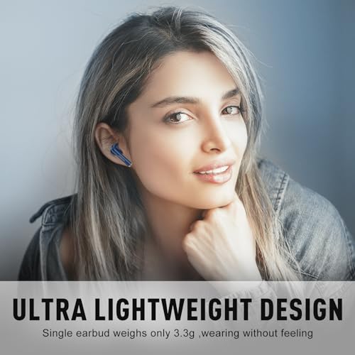 ZIPFORCE Bluetooth 5.3 True Wireless Earbuds with ENC Microphones – IPX6 Waterproof, Lightweight Design, 40-Hour Playtime, Touch Control Headphones for Seamless Audio Experience and Crystal-Clear Calls