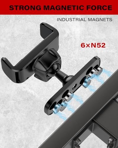 APPS2 Car Gym Magnetic Phone Holder – 360-Degree Adjustable Mount for Smartphones (4.7-6.5″) – Durable Alloy Base & Joint – Sleek Design for Enhanced Safety & Convenience on the Road – Optimal Viewing Angles for Navigation & Hands-Free Calls – Reliable Magnetic Grip for Secure Smartphone Support – Compact Gym Phone Accessory for Easy Installation & Use – Elevate Your Driving Experience with Robust Performance & Stylish Aesthetics