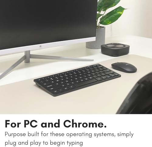 Elevate Your Typing Experience with the Macally Compact Wireless Keyboard – Ergonomic Mini USB Solution for Laptops, PCs, Tablets & Smart TVs – Unmatched Comfort & Enhanced Compatibility for Productive Workdays