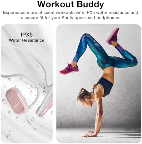 Purity Air Open Ear Headphones – Advanced True Air Conduction Wireless Bluetooth Earbuds with Dual Mic for Clear Calls – Ergonomic, Sweat-Resistant Design for Active Lifestyles – Compatible with i Phone & Android – Ultimate Comfort and Audio Awareness